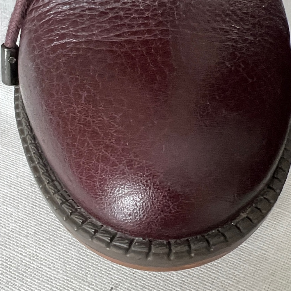 Franco Sarto Women's Burgundy Leather Ankle Boots - Picture 10 of 10